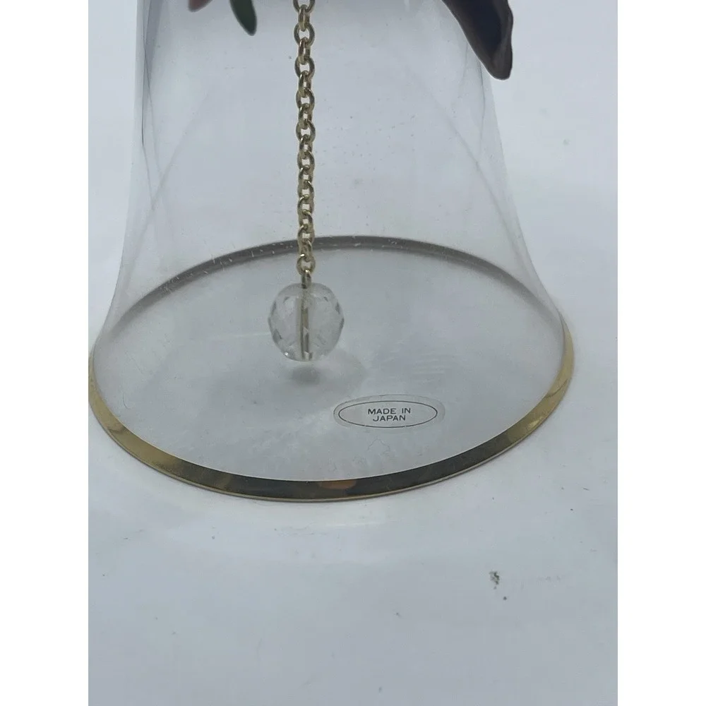 Vintage Made in Japan Porcelain‎ Bird Bell – Bluebird Bell with Crystal Pull